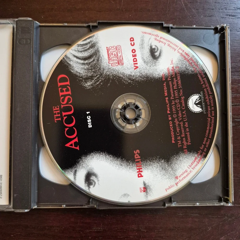 The Accused Philips CD-i Video CD 1995 Jodie Foster Kelly McGillis 310690357-2